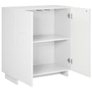 vidaXL Tálalószekrény Magasfényű Fehér 67 x 34,5 x 75 cm Szerelt fa