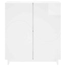 vidaXL Tálalószekrény Magasfényű Fehér 67 x 34,5 x 75 cm Szerelt fa