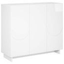 vidaXL Tálalószekrény Magasfényű Fehér 85,5 x 31 x 75 cm Szerelt Fa