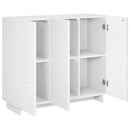 vidaXL Tálalószekrény Magasfényű Fehér 85,5 x 31 x 75 cm Szerelt Fa