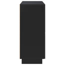 vidaXL Széf Fekete 85,5 x 31 x 75 cm Szerelt Fa