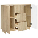 vidaXL Széf Sonoma Tölgy 85,5 x 31 x 75 cm Szerelt Fa