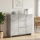 vidaXL Széf Betonszürke 85,5 x 31 x 75 cm Szerelt Fa