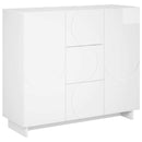 vidaXL Széf Magasfényű Fehér 85,5 x 31 x 75 cm Szerelt Fa