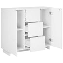 vidaXL Széf Magasfényű Fehér 85,5 x 31 x 75 cm Szerelt Fa