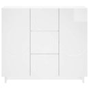 vidaXL Széf Magasfényű Fehér 85,5 x 31 x 75 cm Szerelt Fa