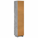 vidaXL Fürdőszobaszekrény Betonszürke 36,5 x 38 x 180 cm Szerelt Fa