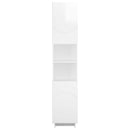 vidaXL Fürdőszobaszekrény Magasfényű Fehér 36,5 x 38 x 180 cm