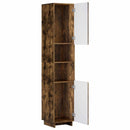 vidaXL Fürdőszobaszekrény Füstös Tölgy 36,5 x 38 x 180 cm Szerelt Fa