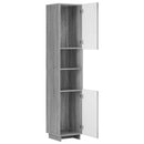 vidaXL Fürdőszobaszekrény Szürke Sonoma 36,5 x 38 x 180 cm Szerelt Fa