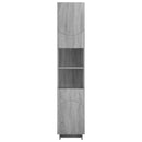 vidaXL Fürdőszobaszekrény Szürke Sonoma 36,5 x 38 x 180 cm Szerelt Fa
