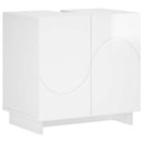 vidaXL Fürdőszobaszekrény Magasfényű Fehér 60 x 41 x 58 cm Szerelt Fa