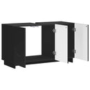 vidaXL Fürdőszobaszekrény Fekete 101 x 41 x 58 cm Szerelt fa