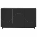 vidaXL Fürdőszobaszekrény Fekete 101 x 41 x 58 cm Szerelt fa