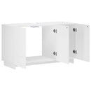 vidaXL Fürdőszobaszekrény Magasfényű Fehér 101 x 41 x 58 cm Szerelt fa