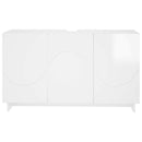vidaXL Fürdőszobaszekrény Magasfényű Fehér 101 x 41 x 58 cm Szerelt fa