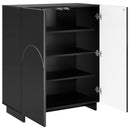 vidaXL Cipősszekrény 73 x 38 x 87,5 cm Szerelt Fa Fekete