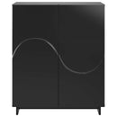 vidaXL Cipősszekrény 73 x 38 x 87,5 cm Szerelt Fa Fekete