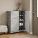vidaXL Cipősszekrény 73 x 38 x 87,5 cm Szerelt Fa Betonszürke