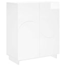 vidaXL Cipősszekrény 73 x 38 x 87,5 cm Szerelt Fa Magasfényű Fehér