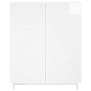 vidaXL Cipősszekrény 73 x 38 x 87,5 cm Szerelt Fa Magasfényű Fehér