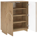 vidaXL Cipősszekrény 73 x 38 x 87,5 cm Szerelt Fa Kézműves Tölgy