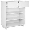 vidaXL Cipősszekrény 73 x 38 x 87,5 cm Szerelt fa Fehér