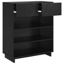 vidaXL Cipősszekrény 73 x 38 x 87,5 cm Szerelt fa Fekete