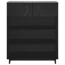 vidaXL Cipősszekrény 73 x 38 x 87,5 cm Szerelt fa Fekete