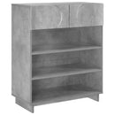 vidaXL Cipősszekrény 73 x 38 x 87,5 cm Szerelt fa Betonszürke