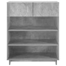 vidaXL Cipősszekrény 73 x 38 x 87,5 cm Szerelt fa Betonszürke