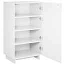 vidaXL Cipőszekrény 48 x 38 x 87,5 cm Szerelt Fa Magasfényű Fehér