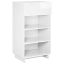vidaXL Cipőszekrény 48 x 38 x 87,5 cm Szerelt Fa Magasfényű Fehér