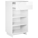 vidaXL Cipőszekrény 48 x 38 x 87,5 cm Szerelt Fa Magasfényű Fehér