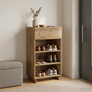 vidaXL Cipőszekrény 48 x 38 x 87,5 cm Szerelt Fa Kézműves Tölgy