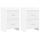 vidaXL Éjjeliszekrények 2 pcs Fehér 40 x 30 x 60 cm Szerelt Fa