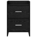 vidaXL Éjjeliszekrények 2 pcs Fekete Tölgy 40 x 30 x 60 cm Szerelt Fa