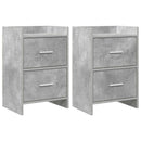 vidaXL Éjjeliszekrények 2 pcs Betonszürke 40 x 30 x 60 cm Szerelt Fa