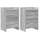 vidaXL Éjjeliszekrények 2 pcs Szürke Sonoma 40 x 30 x 60 cm Szerelt Fa