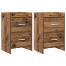 vidaXL Éjjeliszekrények 2 pcs Antik Fa 40 x 30 x 60 cm Szerelt Fa