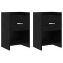 vidaXL Éjjeliszekrények 2 pcs Fekete Tölgy 40 x 30 x 60 cm Szerelt Fa