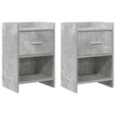 vidaXL Éjjeliszekrények 2 pcs Betonszürke 40 x 30 x 60 cm Szerelt Fa