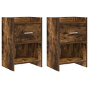 vidaXL Éjjeliszekrények 2 pcs Füstös Tölgy 40 x 30 x 60 cm Szerelt Fa