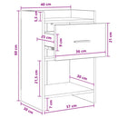 vidaXL Éjjeliszekrények 2 pcs Antik Fa 40 x 30 x 60 cm Szerelt Fa