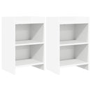 vidaXL Éjjeliszekrények 2 pcs Fehér 40 x 30 x 60 cm Szerelt Fa