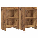 vidaXL Éjjeliszekrények 2 pcs Antik Fa 40 x 30 x 60 cm Szerelt Fa