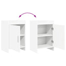 vidaXL Éjjeliszekrények 2 pcs Fehér 40 x 30 x 60 cm Szerelt Fa