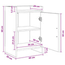 vidaXL Éjjeliszekrények 2 pcs Fehér 40 x 30 x 60 cm Szerelt Fa