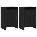 vidaXL Éjjeliszekrények 2 pcs Fekete Tölgy 40 x 30 x 60 cm Szerelt Fa