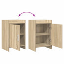 vidaXL Éjjeliszekrények 2 pcs Sonoma Tölgy 40 x 30 x 60 cm Szerelt Fa